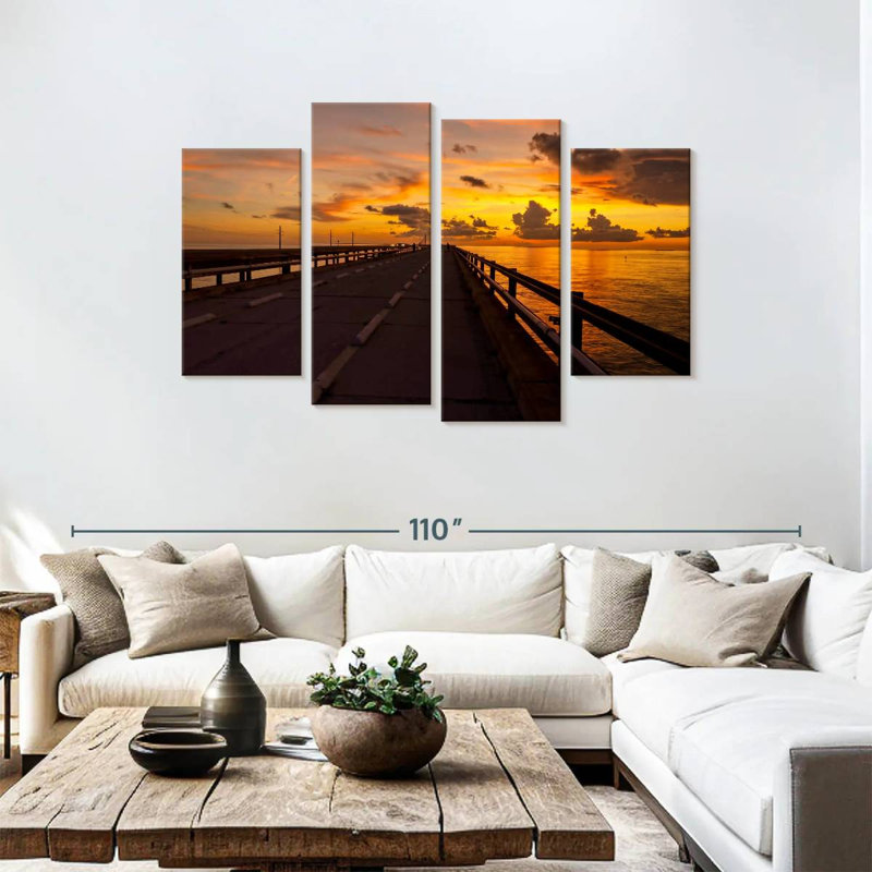 Lilie Sunset At Seven Mile Bridge, 48" H x 75" W