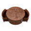 Table basse rotative avec 2 tiroirs, plateau tournant à 360 °