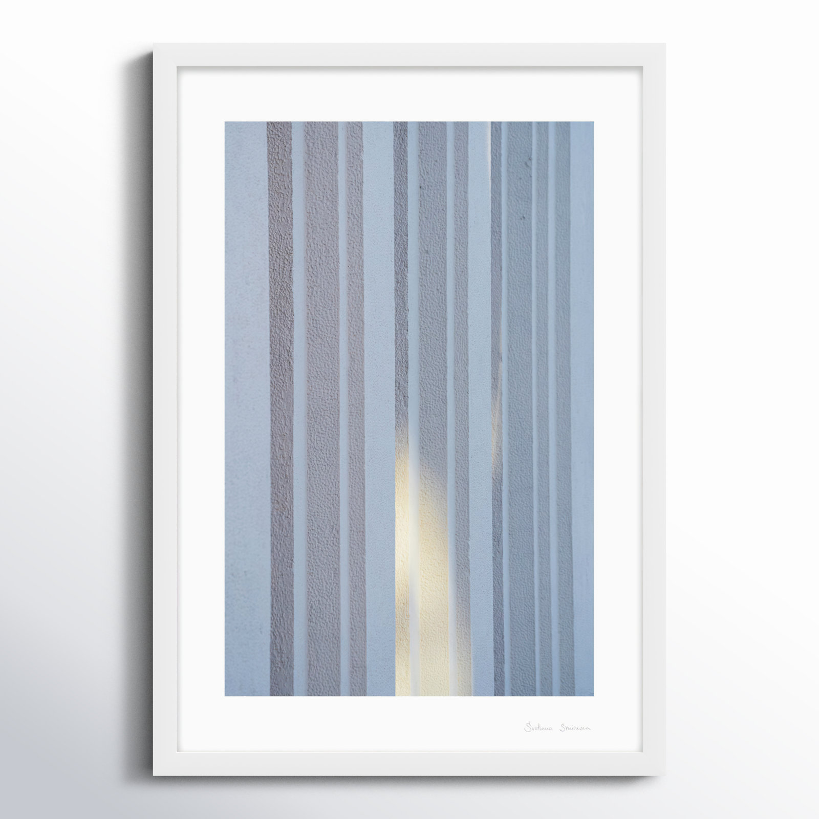 Ludvig "Sun and Concrete 2" Photo Print, White, 25" H x 17.5" W x 1.25" D