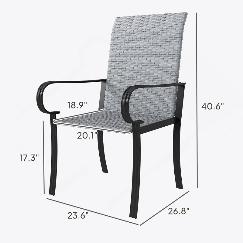 Ensemble de 2 chaises de salle à manger à dossier haut avec accoudoirs et sièges profonds pour plus de confort et de soutien.
