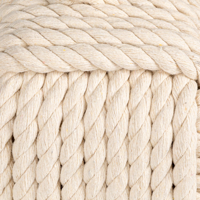 Dag Rope Knot Weighted Floor Stop, Beige