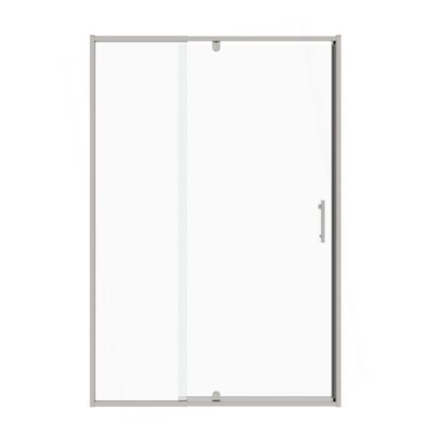 44-48" W X 71" H Piovt Swing Glass Shower Door,Pivot Frame Sliding Shower Door With 1/4"(6Mm) Clear SGCC Tempered Glass,Shower Doors,Reversible Installation