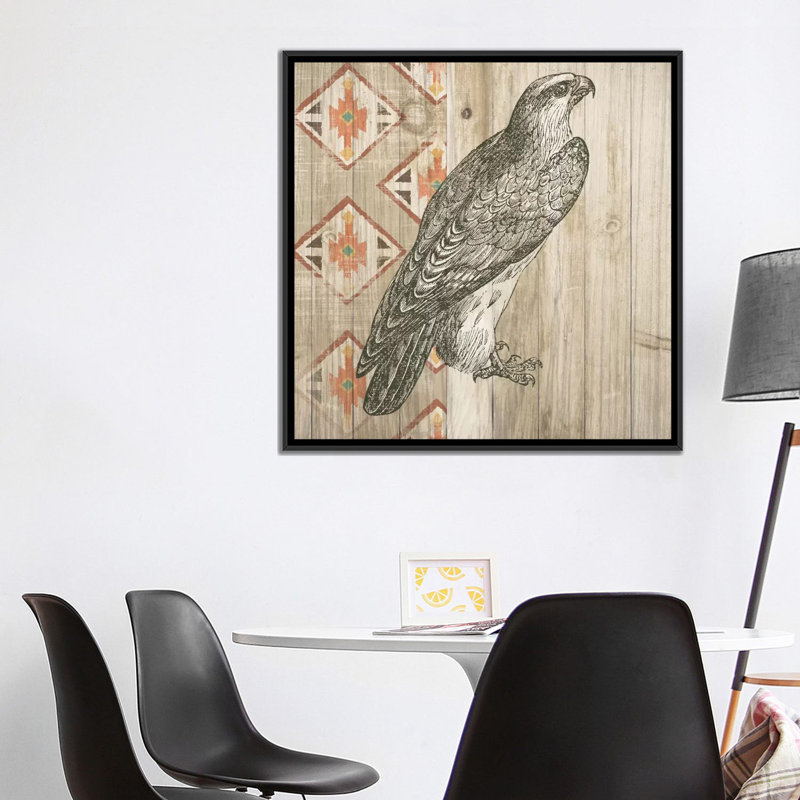 Histoire naturelle, impression sur toile tendue sud-ouest, H 26 po x l 26 po x P 1,5 po, Toile avec cadre noir, Pas de tapis