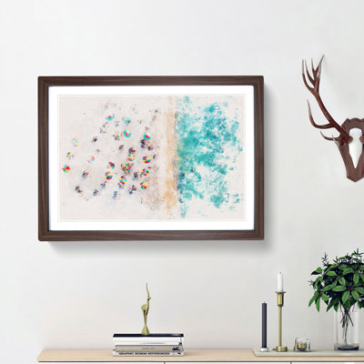 Miami Florida Beach Watercolour - Picture Frame Graphic Art Print