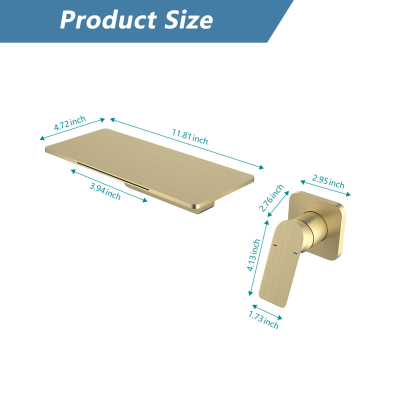 Single-handle Bathroom Faucet, Brushed Gold
