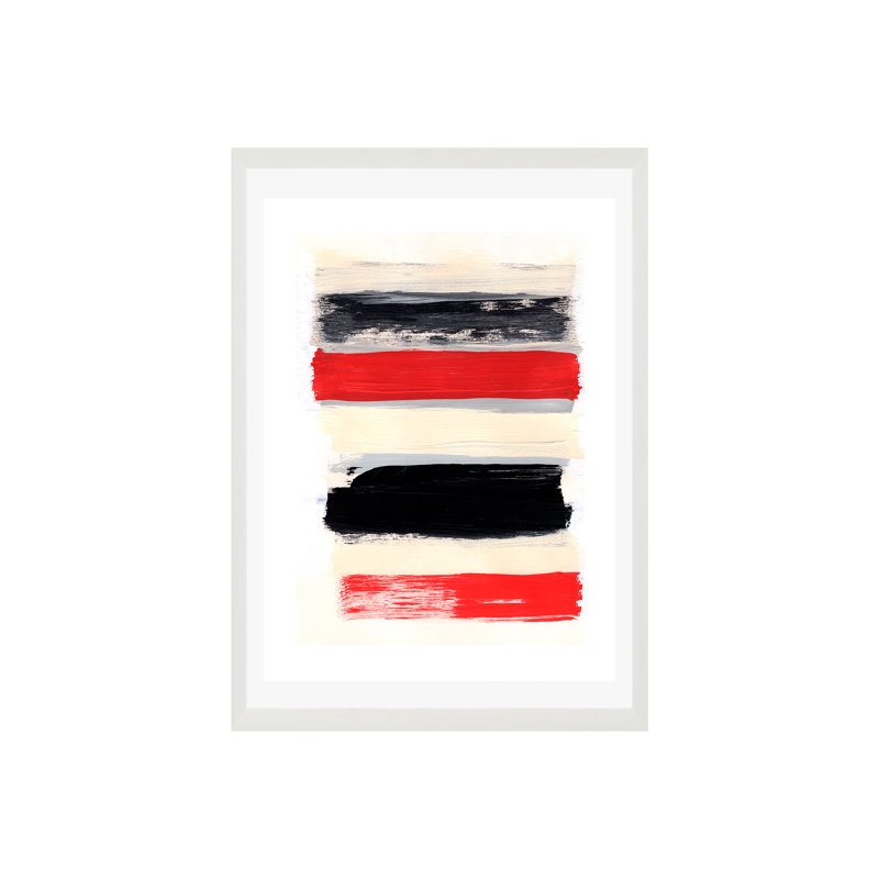 Roll With It - rouge, H 16 po x l 12 po, Toile avec cadre flottant noir, Pas de tapis