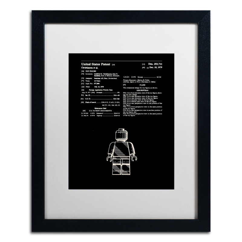Eyron, «Lego Man Vernis, noir», impression encadrée, H 20 po x l 16 po x P 0,5 po