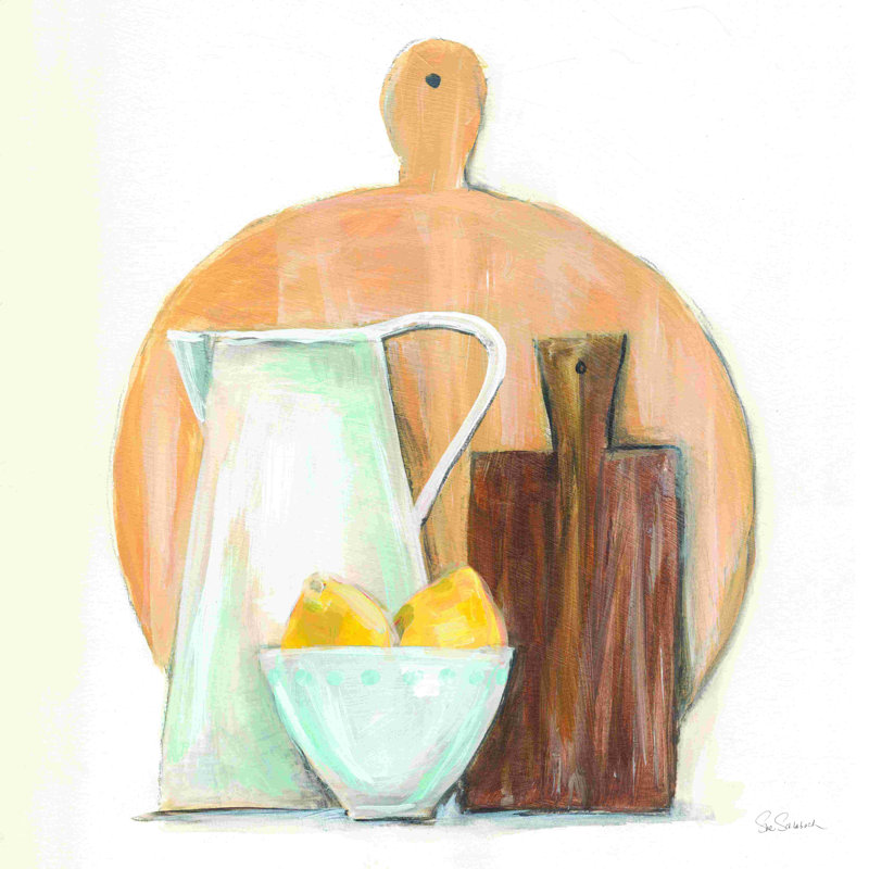 Marnies Kitchen I par Sue Schlabach - Peinture, H 12 po x l 12 po, Non, Toile tendue