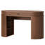 Bureau d'ordinateur de 55 po de style Mid-Century moderne avec prises intégrées et portes tambour et tablettes de rangement-129224005
