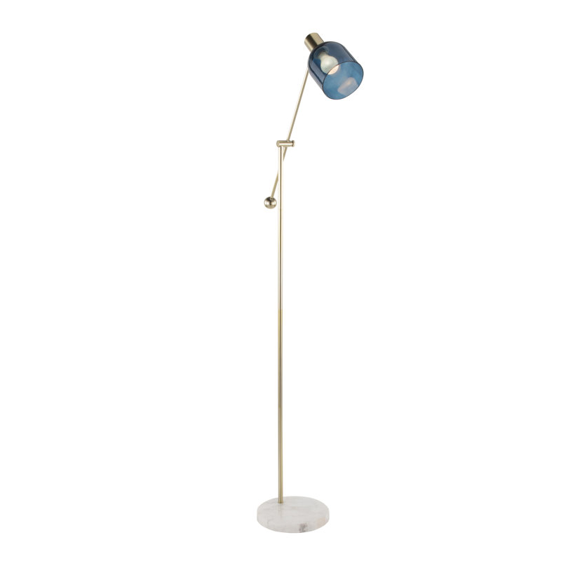 Lampe sur pied 73 po Celest, Bleu