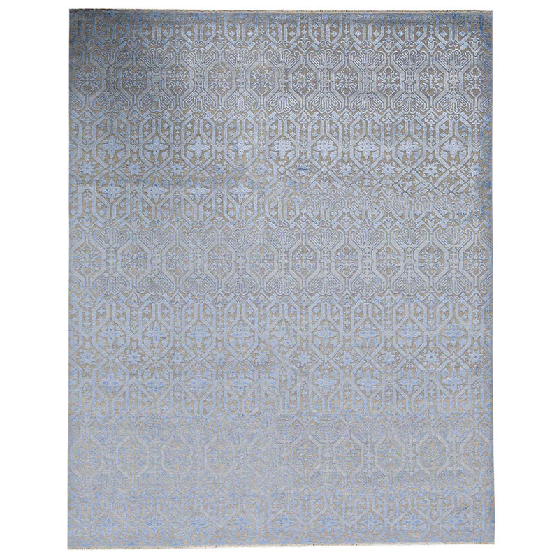 Geometric Area Rug in Blue