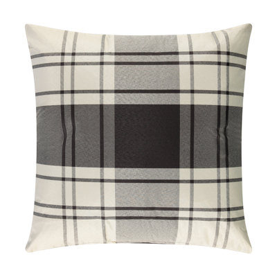 S&G Java Plaid Cushion Throw Pillow