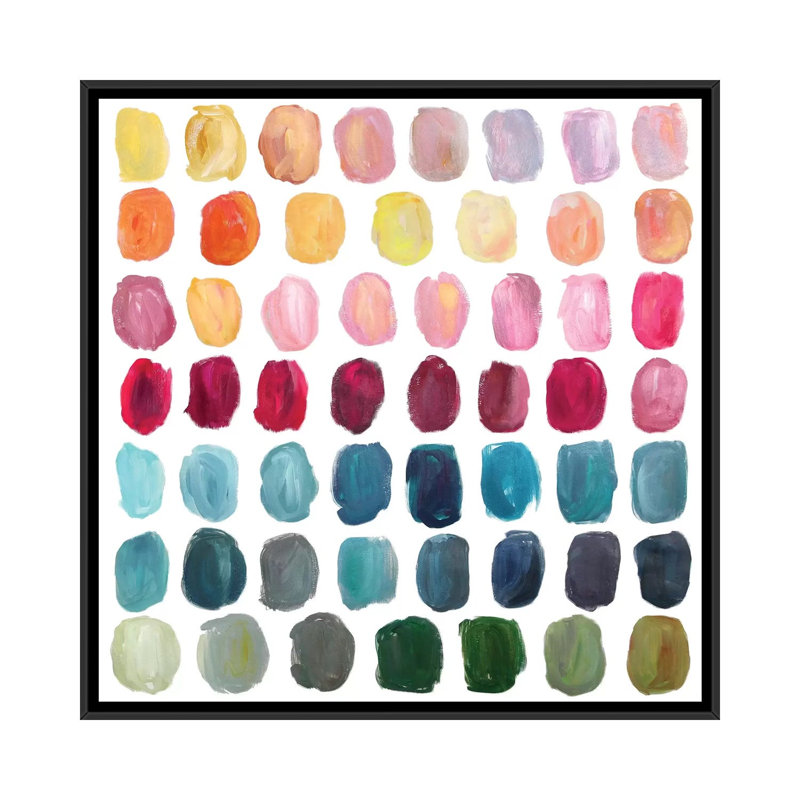 William " William Colour Palette " by Stephanie Corfee, 18" H x 18" W x 1.5" D, No Mat, Black Framed Canvas