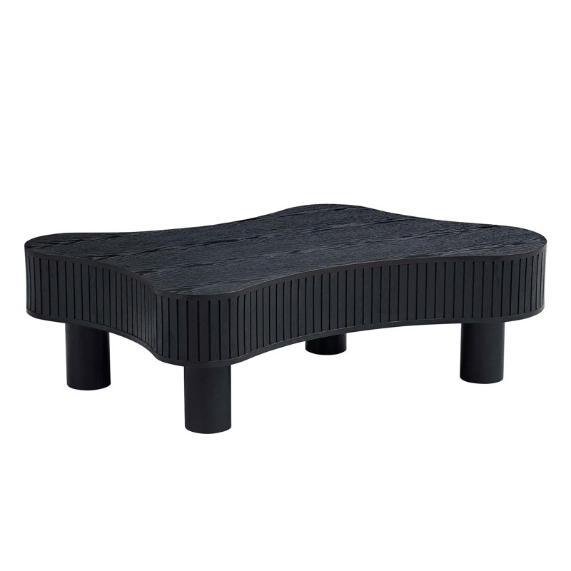 Irregular Shaped Coffee Table, Black