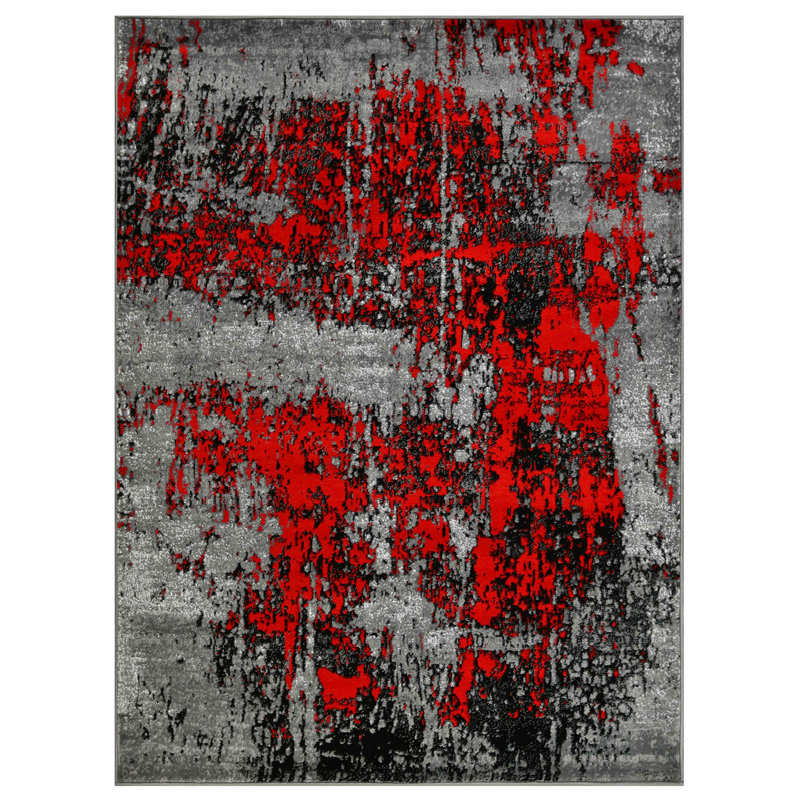 Abstract Indoor Rug, Rectangle 5' x 7'