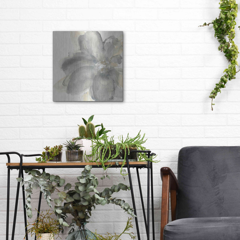 " Floral Gray I " by Chris Paschke, 12" H x 12" W