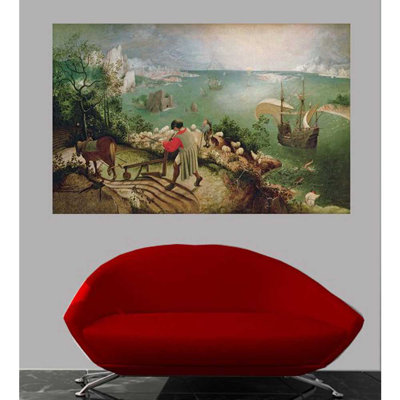 Paysage avec la chute d'Icarus, affiche brillante