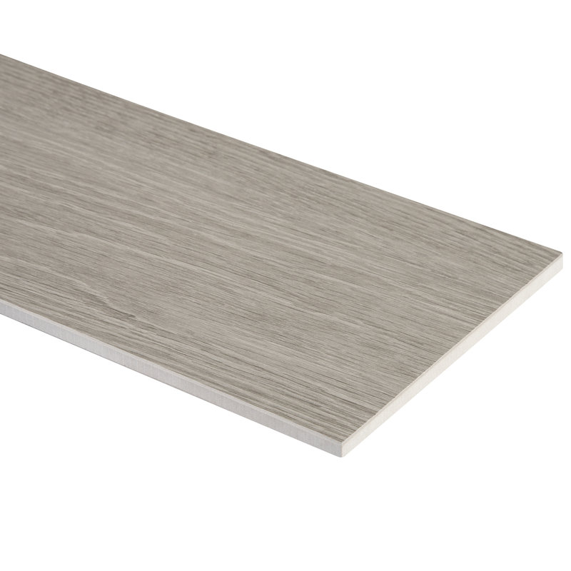 Harmony Grove 6'' W x 36'' L Porcelain Wood Look Singular Tile, Oak Pewter