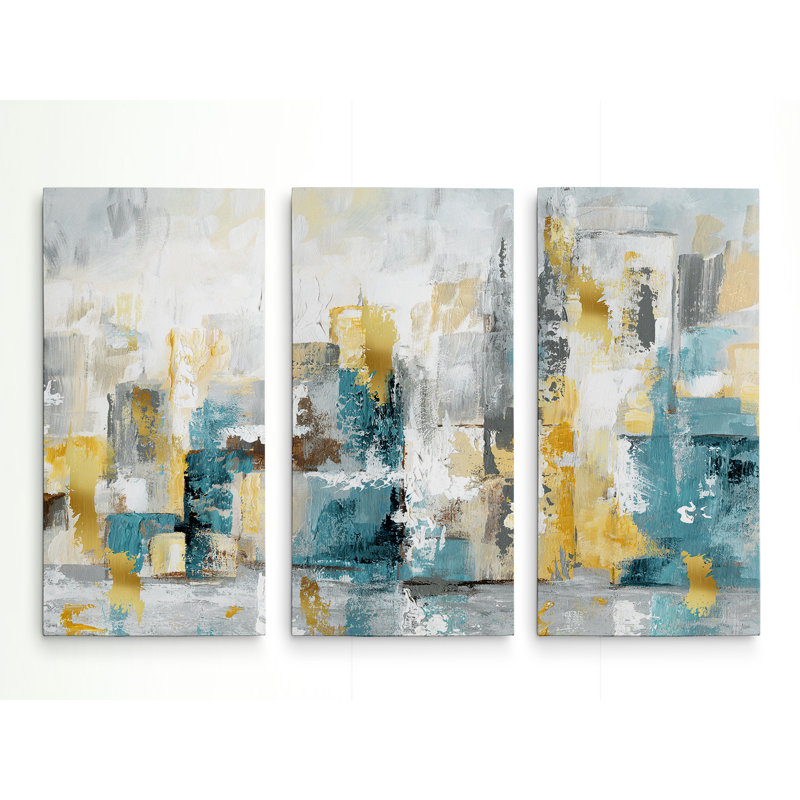 « City Views I » - image multi-pièces sur toile, H 40 po x l 60 po x 1,5 po