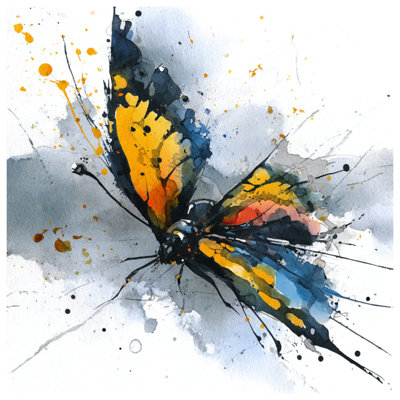 Watercolor Butterfly Art Shower Curtains Extra Long