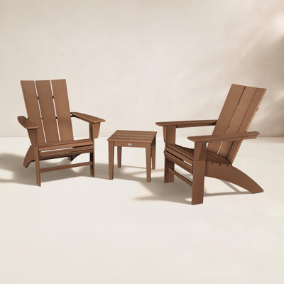 POLYWOOD® Modern Adirondack 2-Person Patio Seating Group