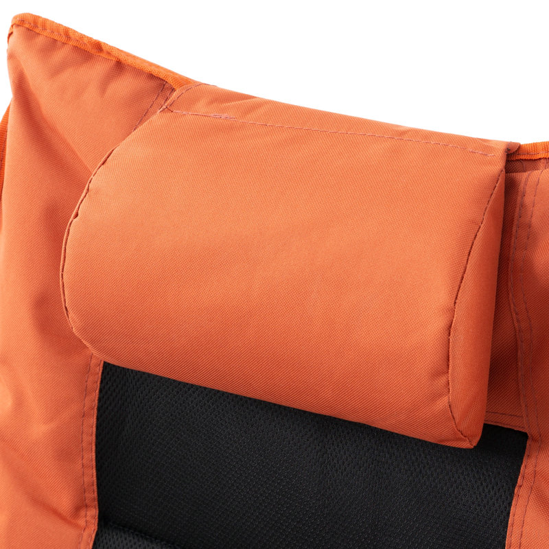 Chaise de camping pliante réglable à 5 positions avec repose-pieds, chaise inclinable portable pour la randonnée, le camping, le jardin et le bureau