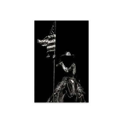Scratchboard Rodeo VI sur plastique / acrylique par Julie T. Chapman, peinture