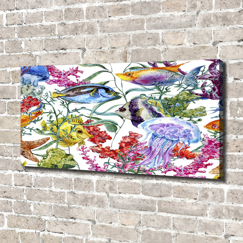Canvas Print - Wall Art - Prints On Canvas - 140X70 Image Picture Theme: Coral Reef