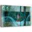 Turquoise Window - No Frame Print on Canvas-46017120