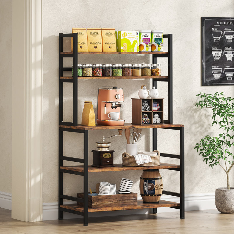 Geyer 31.5'' Standard Baker's Rack with Microwave Compatibility, Brown