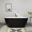 Baignoire de trempage autoportante L 59 po x l 29 po avec drain chromé double-64490093