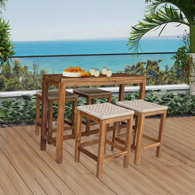 Jettyview Patio Counter Height Backless Bistro Set
