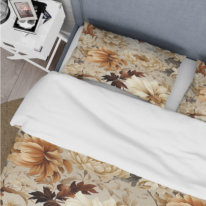 Rustic Brocade Elegance Victorian Pattern III - Ensemble de housse de couette à motif floral