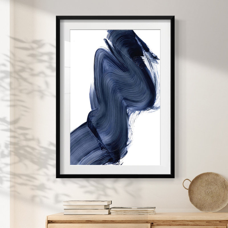 Passing Waves II - Impression encadrée, H 28,5 po x l 20,5 po, Noir