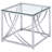Brianne Chrome Square Glass Top End Table