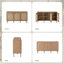 Buffet avec portes réglables en rotin l 56 po Castyn-1451367375