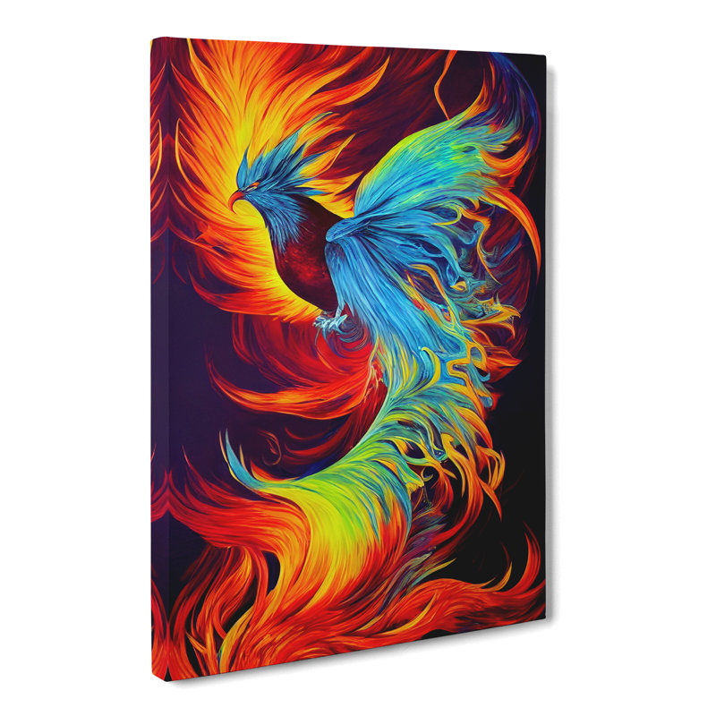 Muni Phoenix Bird Vol.2 - Wrapped Canvas, 60cm H x 40cm W x 3cm D