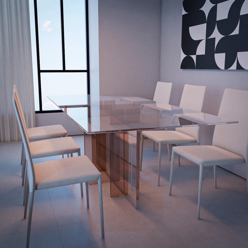 May Glass Dining Table
