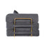 Lit convertible de 75 pouces, 21 pouces de mousse à mémoire comprimée, fausse fourrure, salon, usage domestique, gris cendré, microfibre, canapé-lit pliable 3 places sans dossier, avec mousse et 2 oreillers, pour petits espaces