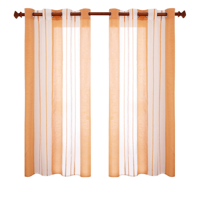 Dearious Sheer Curtain Pair, Width 140 x Drop 138 cm, Orange