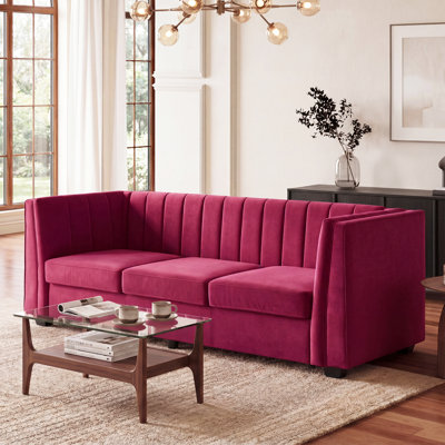 Andenne Andenne 89'' Velvet Living Room Sofa