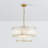 5/8 Light Gold 2-tiered Glass Adjustable Chandelier-1322572034-1322572038