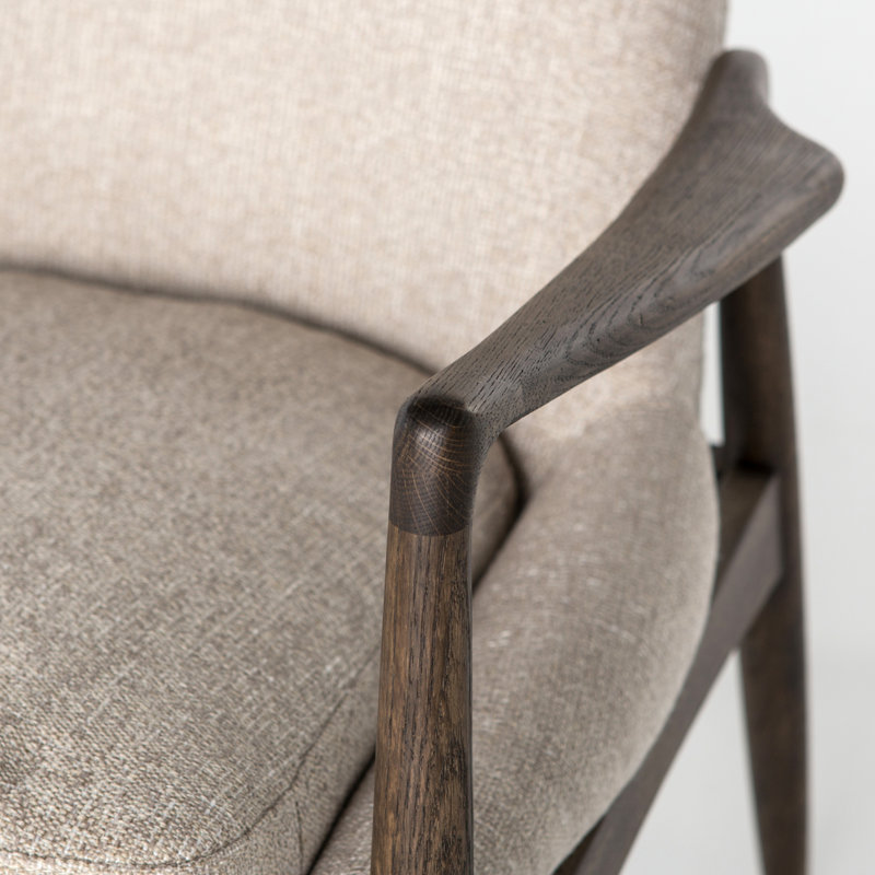 Fauteuil Batool, Linen Sand Performance Weave