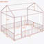 Structure de lit en métal avec clôture, idéale pour les enfants, les adolescents, les filles et les garçons pour profiter d'un espace de sommeil et de jeu sécuritaire et amusant-2097968170