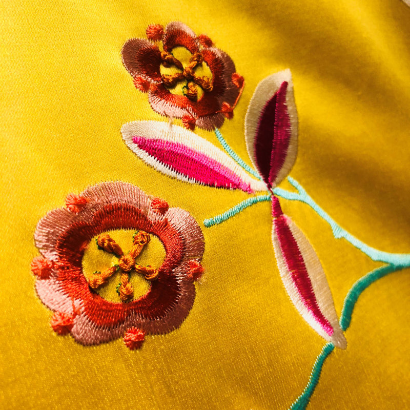 Coussin de luxe floral pivoines