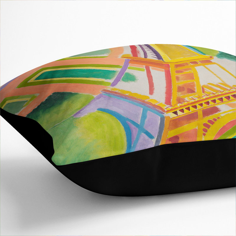 Square Throw Cushion, 40cm H x 40cm W x 15cm D, Black
