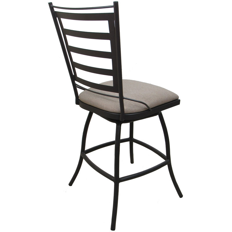 Comptoir pivotant, bar et très grand tabouret Almarion, Tabouret de comptoir (siège d'une hauteur de 26 p, Toile Patty
