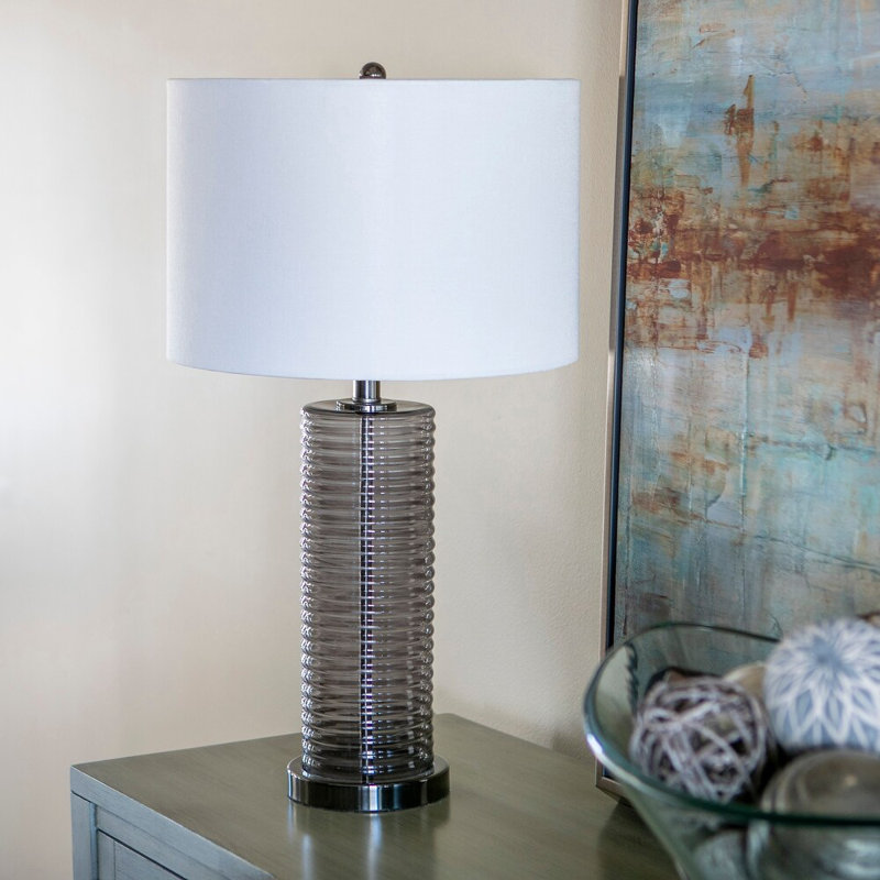 Lampe de table fumée transparente 26,75 po Rylie