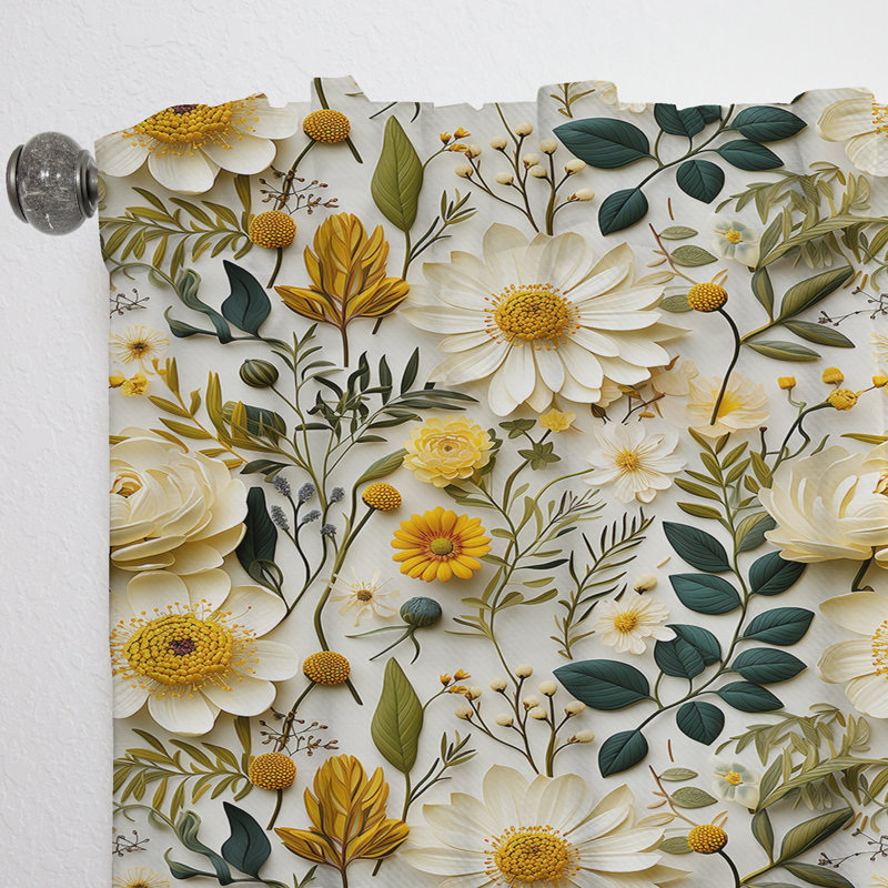 Earthy Greens Accents - Rideau en velours scandinave - obscurcissant - 1 panneau, L 52 po x L 108 po
