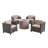 Cascante 4 - Person Patio Conversation Set with Cushions-32262448